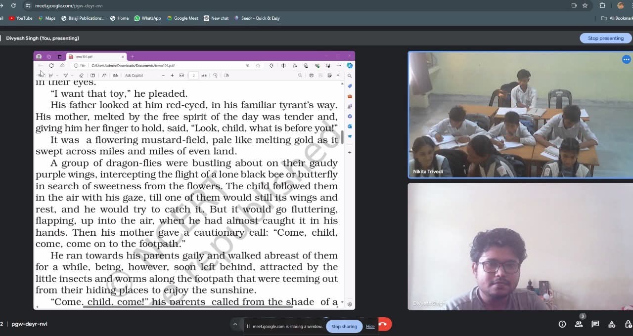 Student learning online