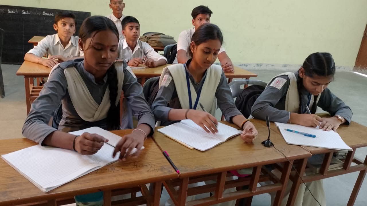 Students studying