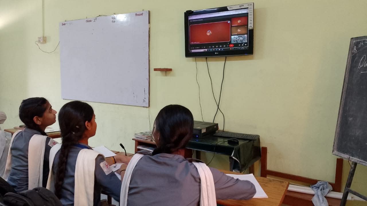 Students writing